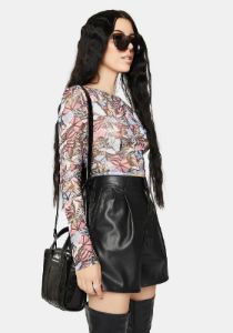 Monarch Mesh Long Sleeve Top sold by Dolls Kill