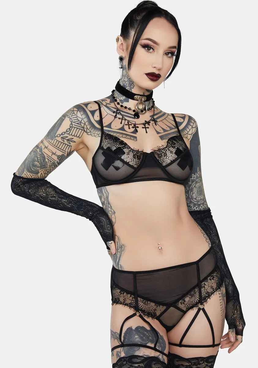 Shadow Of Love Lingerie Set sold by Dolls Kill