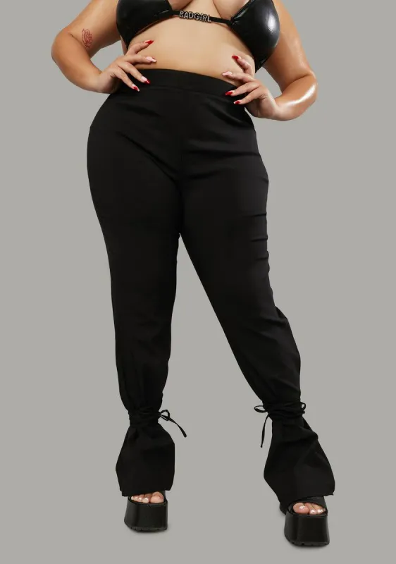 Plus Power Moves Fitted Flare Pants sold by Dolls Kill