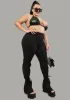 Plus Power Moves Fitted Flare Pants sold by Dolls Kill