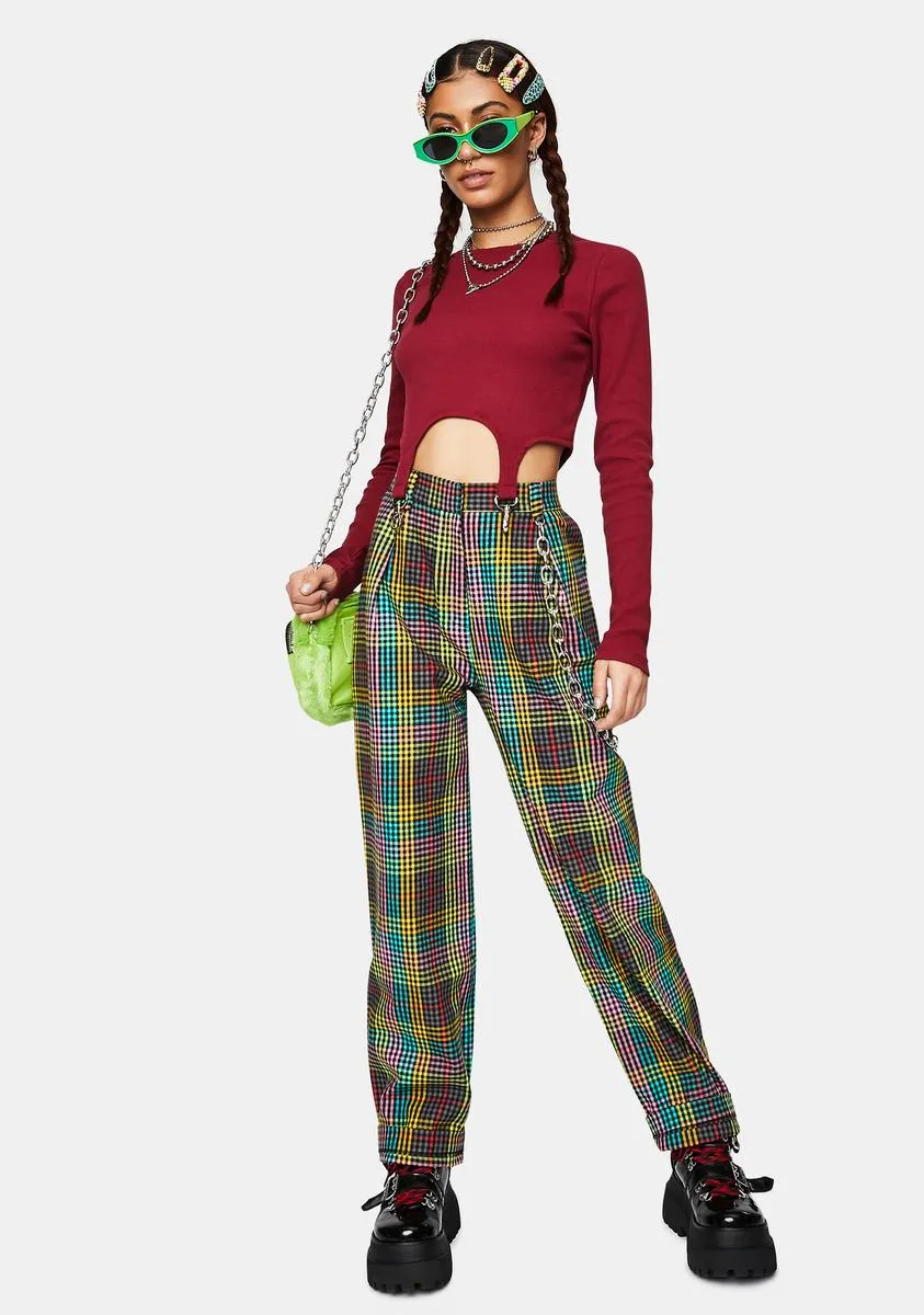 Doofus Multi Check Pants sold by Dolls Kill product image thumbnail 2