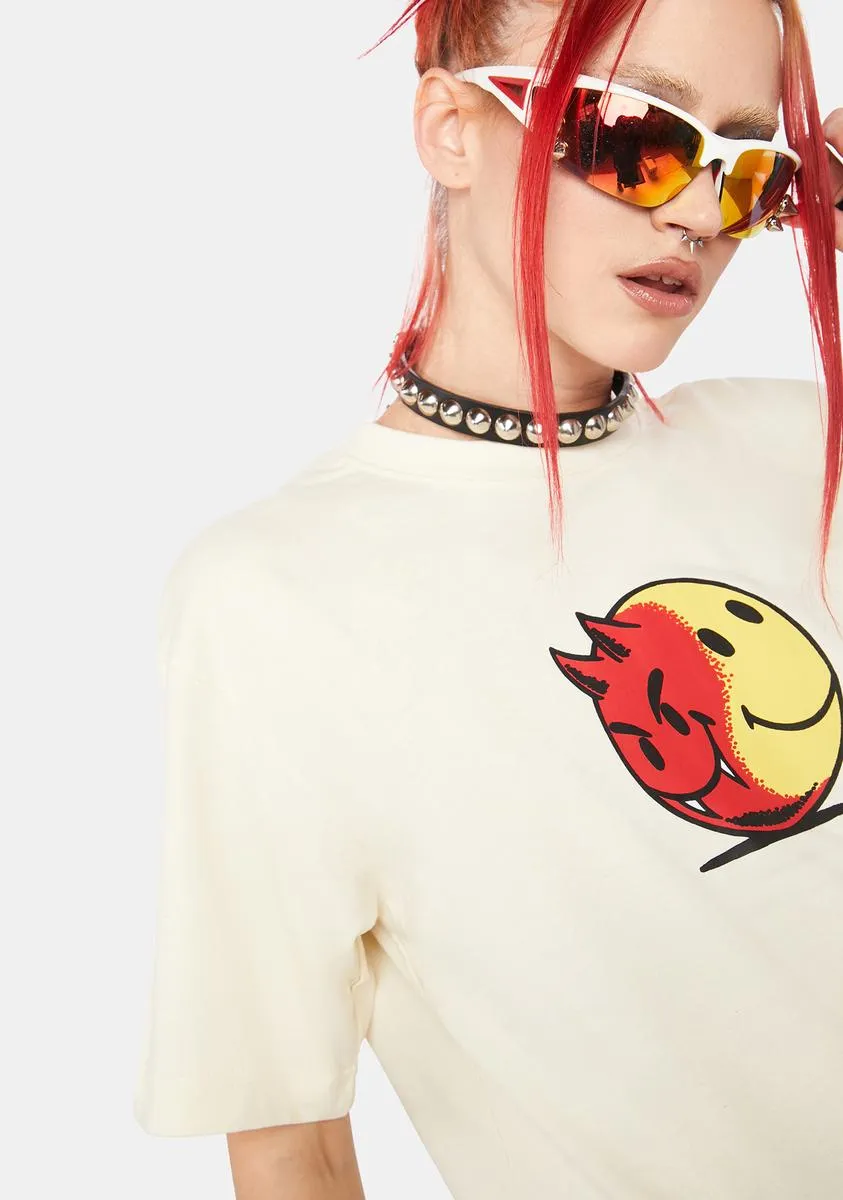 x Smiley Good Vs Evil Tee sold by Dolls Kill product image thumbnail 4
