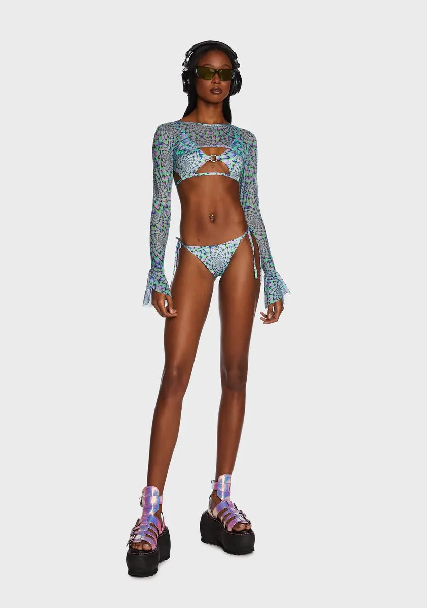 Optical Flower Retro Bikini Set sold by Dolls Kill product image thumbnail 5