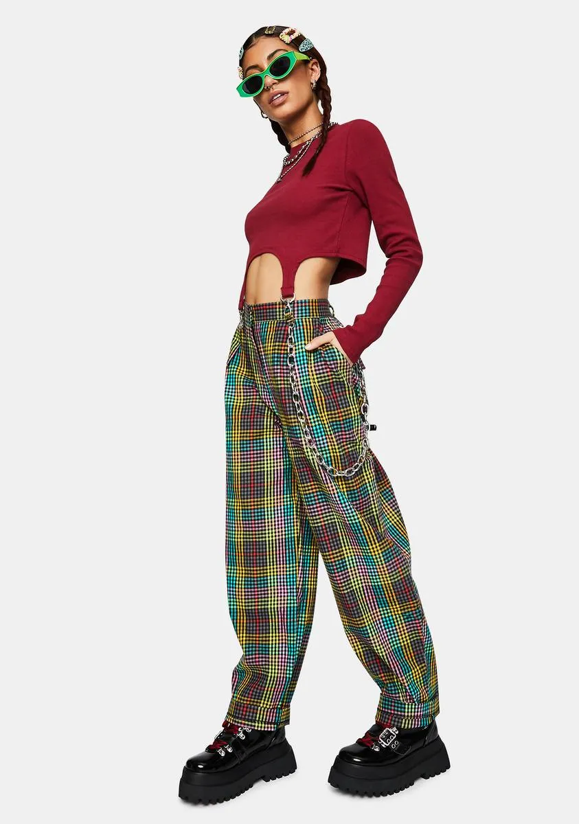 Doofus Multi Check Pants sold by Dolls Kill product image thumbnail 3