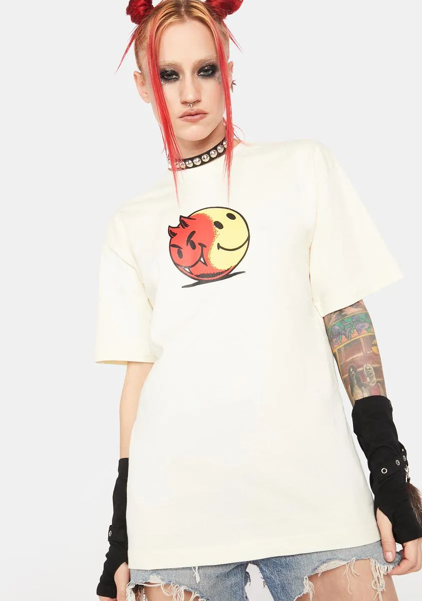 x Smiley Good Vs Evil Tee sold by Dolls Kill product image thumbnail 2