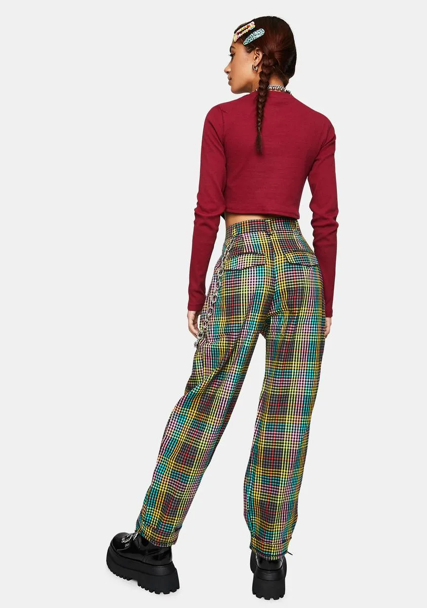 Doofus Multi Check Pants sold by Dolls Kill product image thumbnail 4