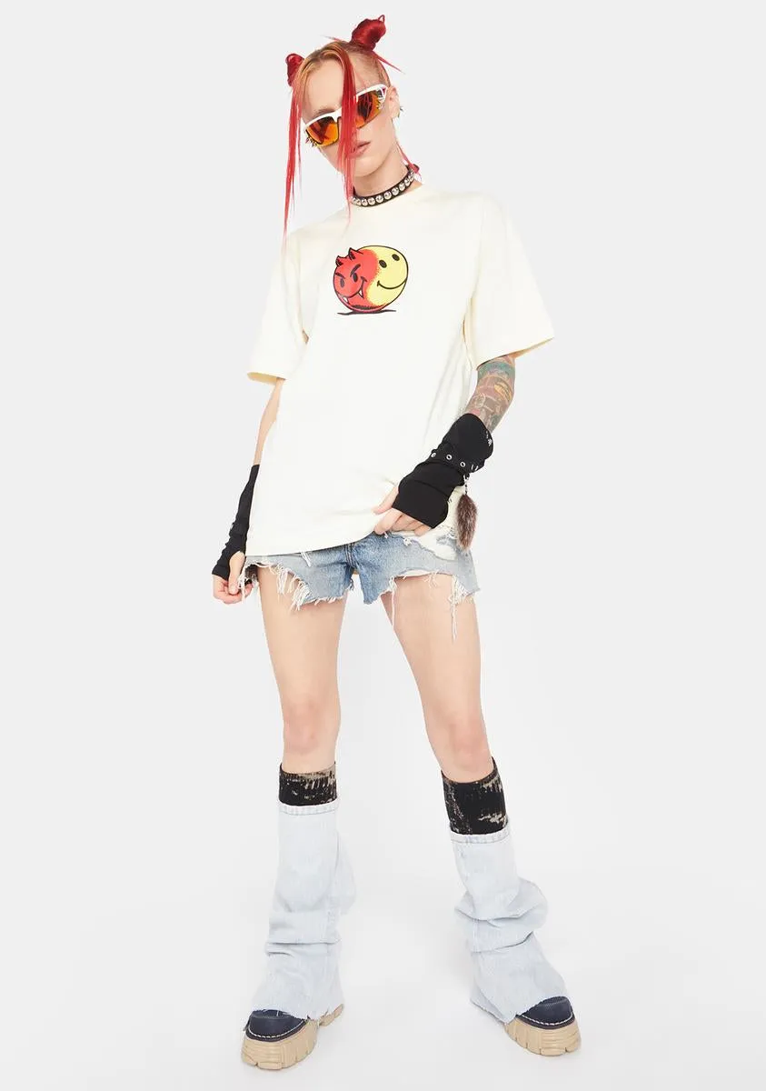 x Smiley Good Vs Evil Tee sold by Dolls Kill product image thumbnail 3