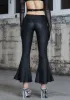 Kickdrum Matte Black Flare Pants sold by Dolls Kill