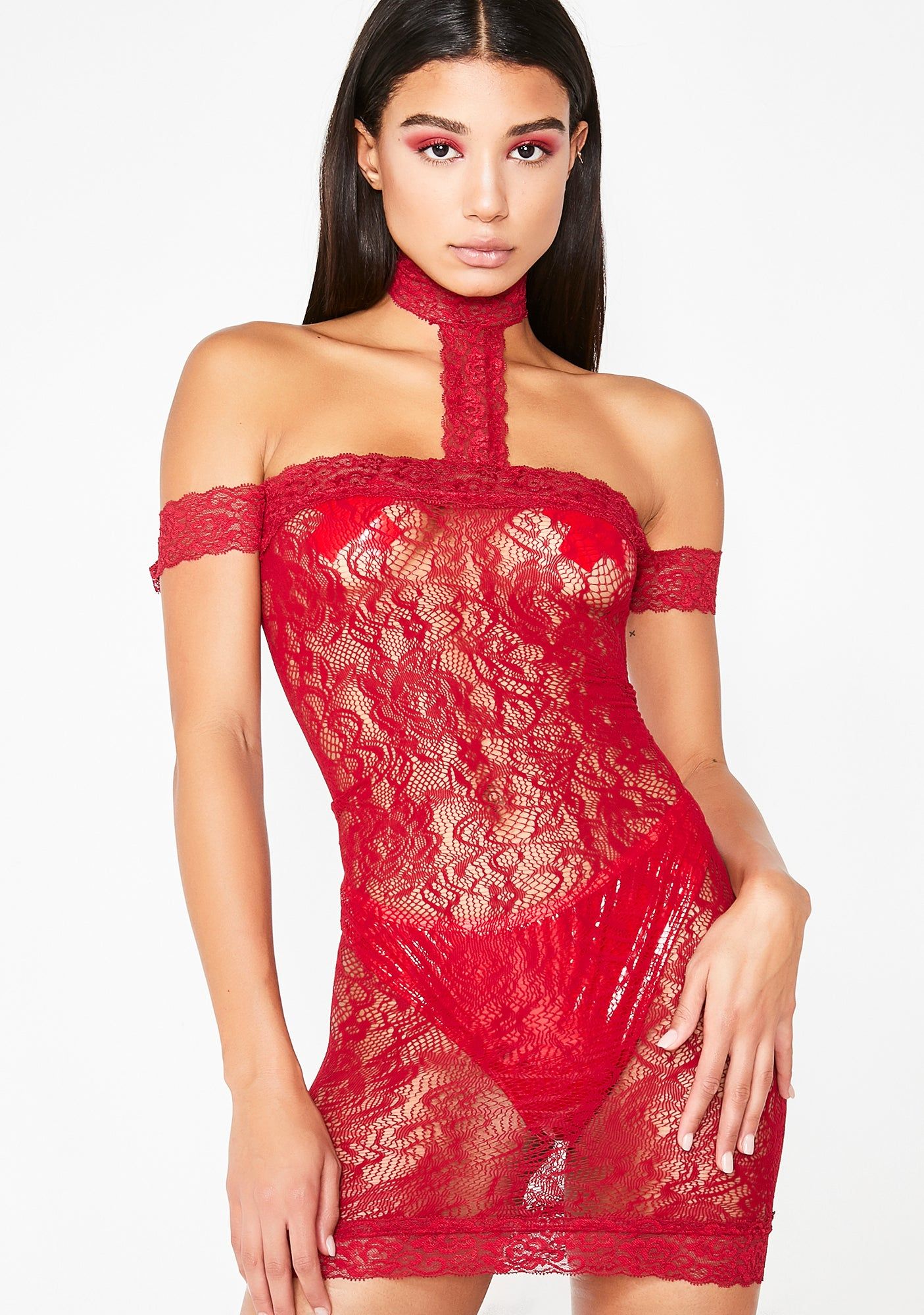 Miss Claus Lace Chemise sold by Dolls Kill product image thumbnail 2
