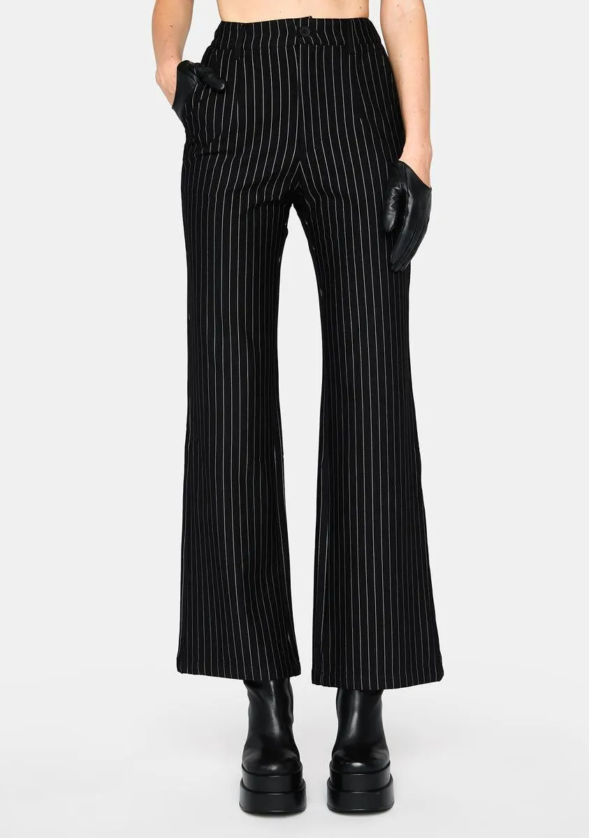 Night Make The Rules Pinstripe Pants sold by Dolls Kill