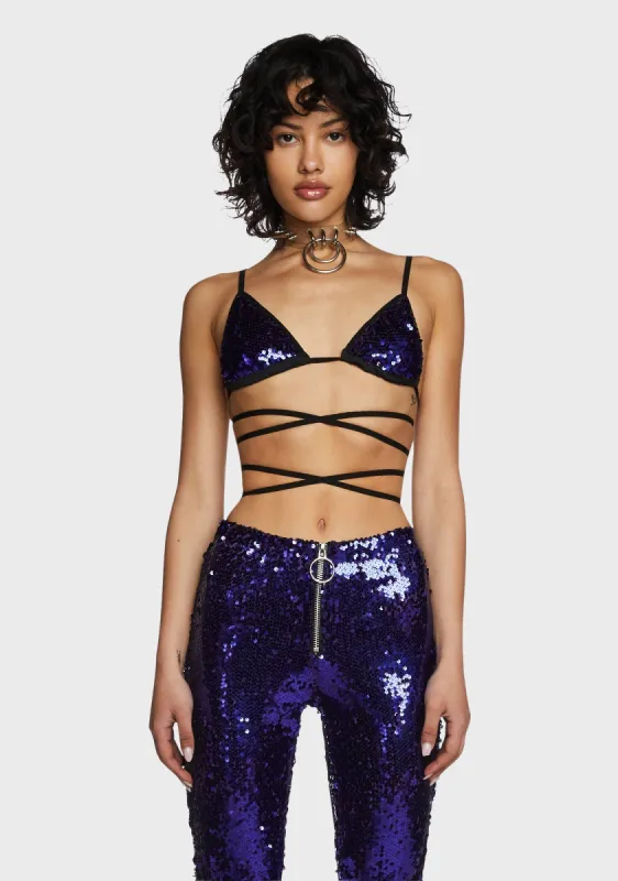 Infinity Dream Sequin Bra Top sold by Dolls Kill