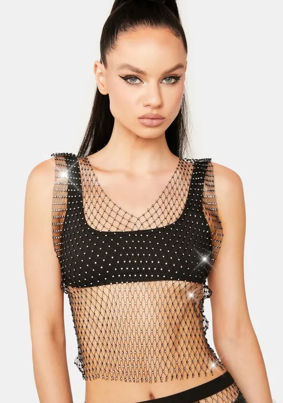 Puttin' On The Glitz Crop Top sold by Dolls Kill