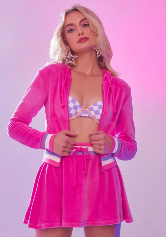 Chic Desires Velour Hoodie sold by Dolls Kill