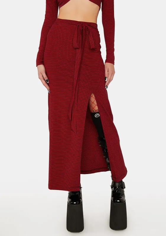 Max Courage Striped Maxi Skirt sold by Dolls Kill