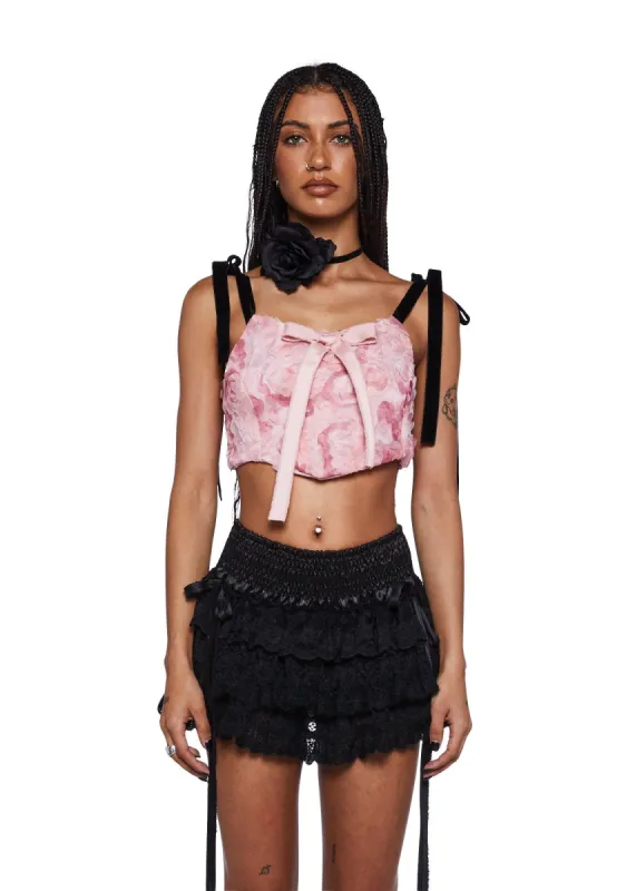 Rosy Shell Corset Top sold by Dolls Kill
