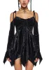 F is For Fairies Handkerchief Dress - Black Velvet sold by Dolls Kill