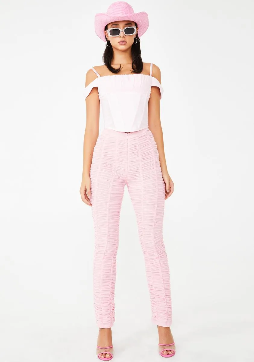 Pink Ophelia Ruched Pants sold by Dolls Kill product image thumbnail 3