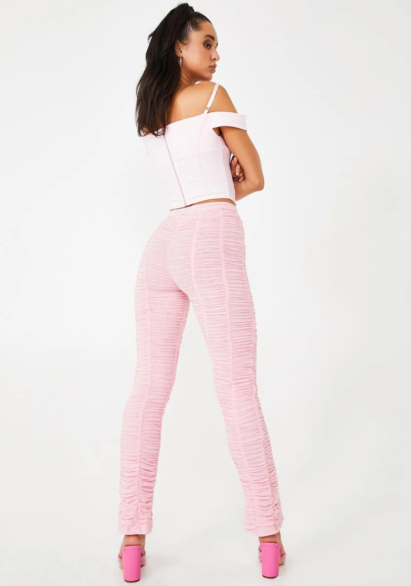Pink Ophelia Ruched Pants sold by Dolls Kill product image thumbnail 4