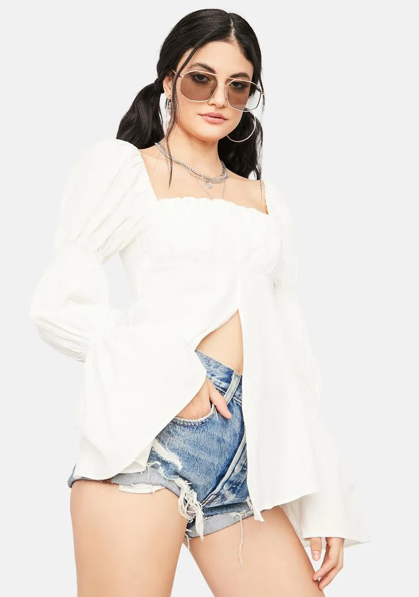 Can't Stop Smiling Peasant Top sold by Dolls Kill product image thumbnail 2