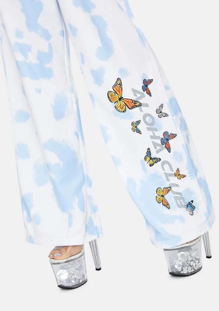 Aloha Butterfly Sweatpants sold by Dolls Kill
