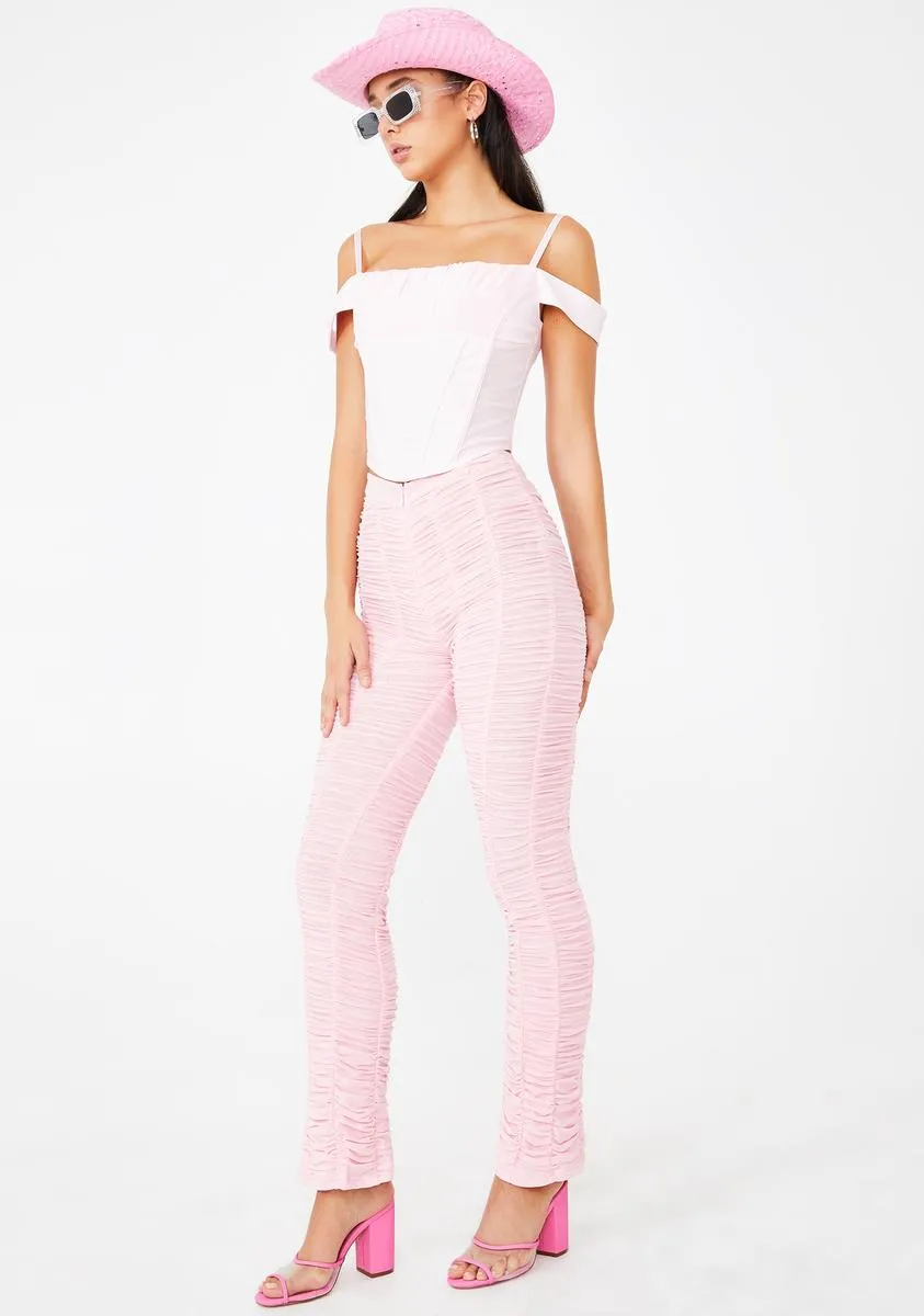 Pink Ophelia Ruched Pants sold by Dolls Kill product image thumbnail 2