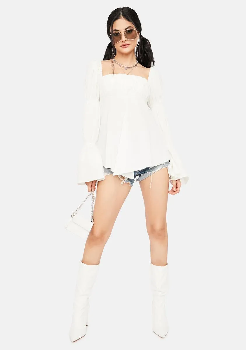 Can't Stop Smiling Peasant Top sold by Dolls Kill product image thumbnail 3