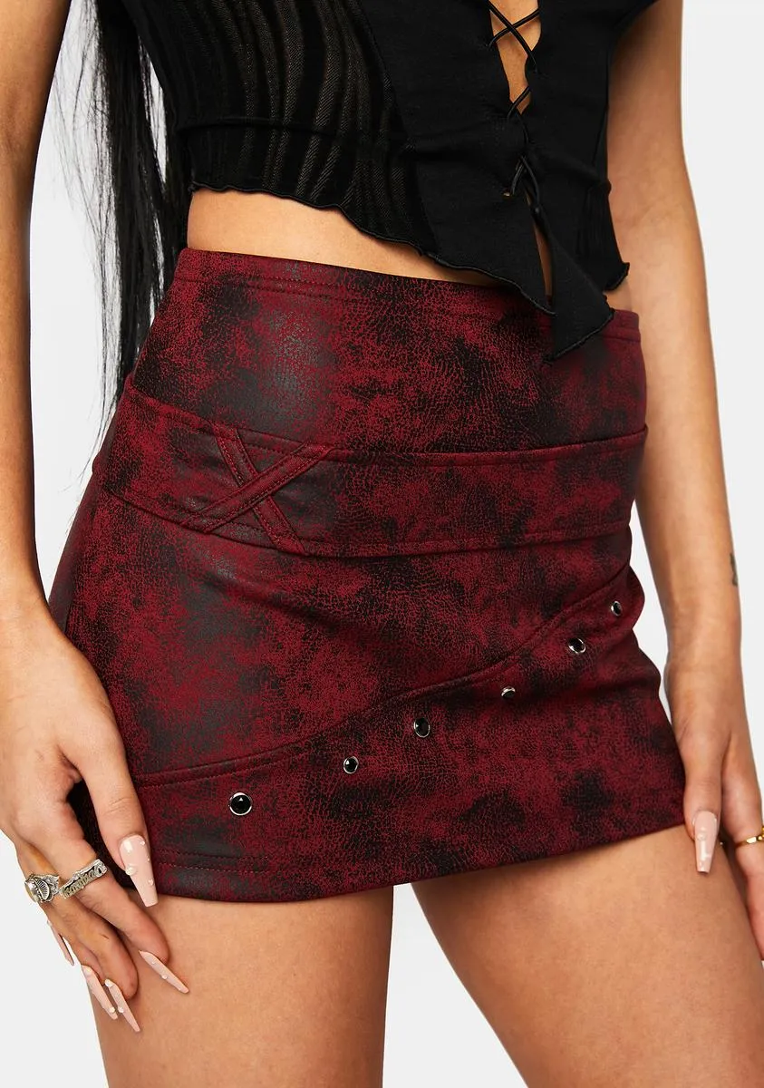 Red Cheese Mini Skirt sold by Dolls Kill