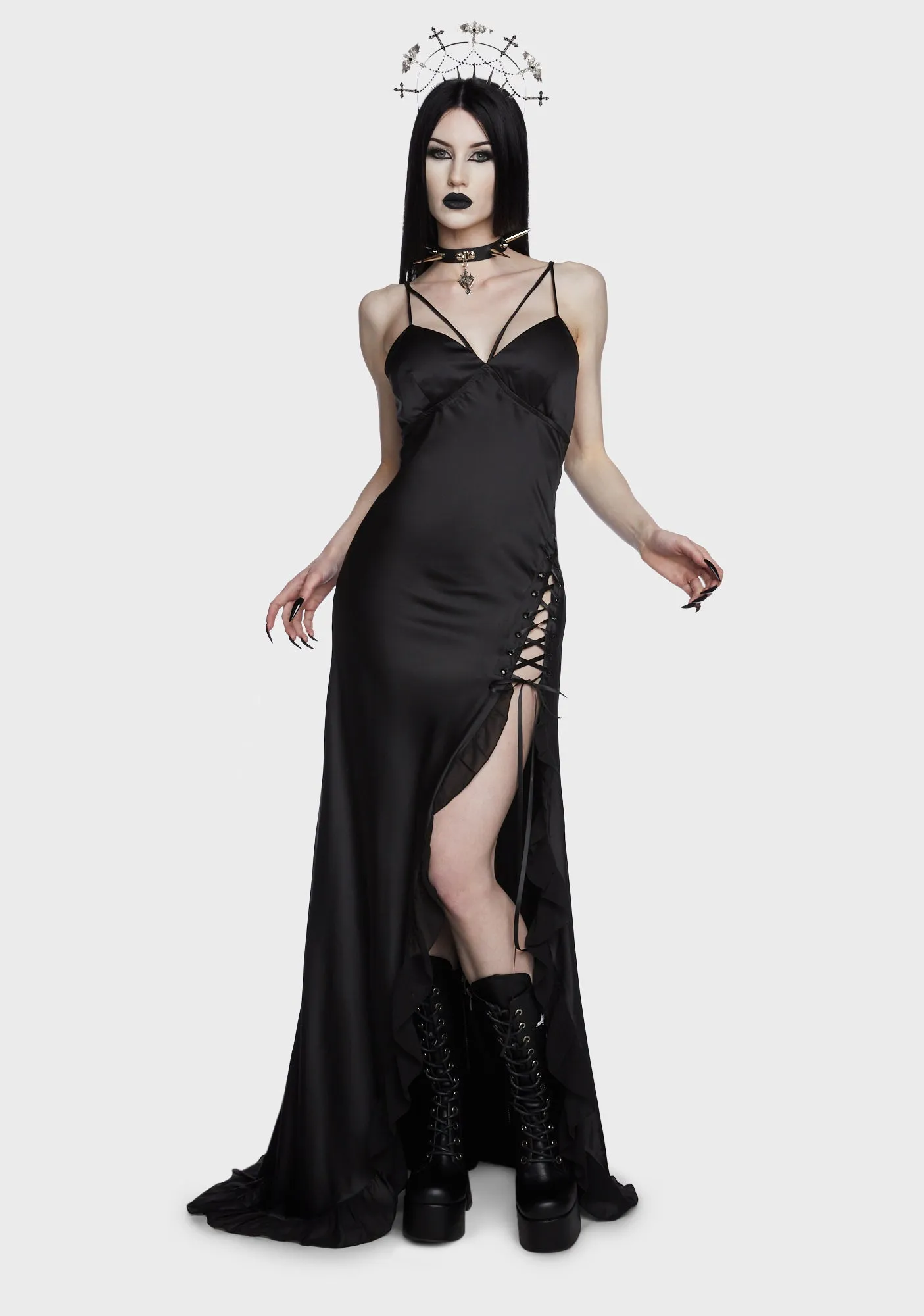 Permanent Midnight Maxi Dress sold by Dolls Kill product image thumbnail 5