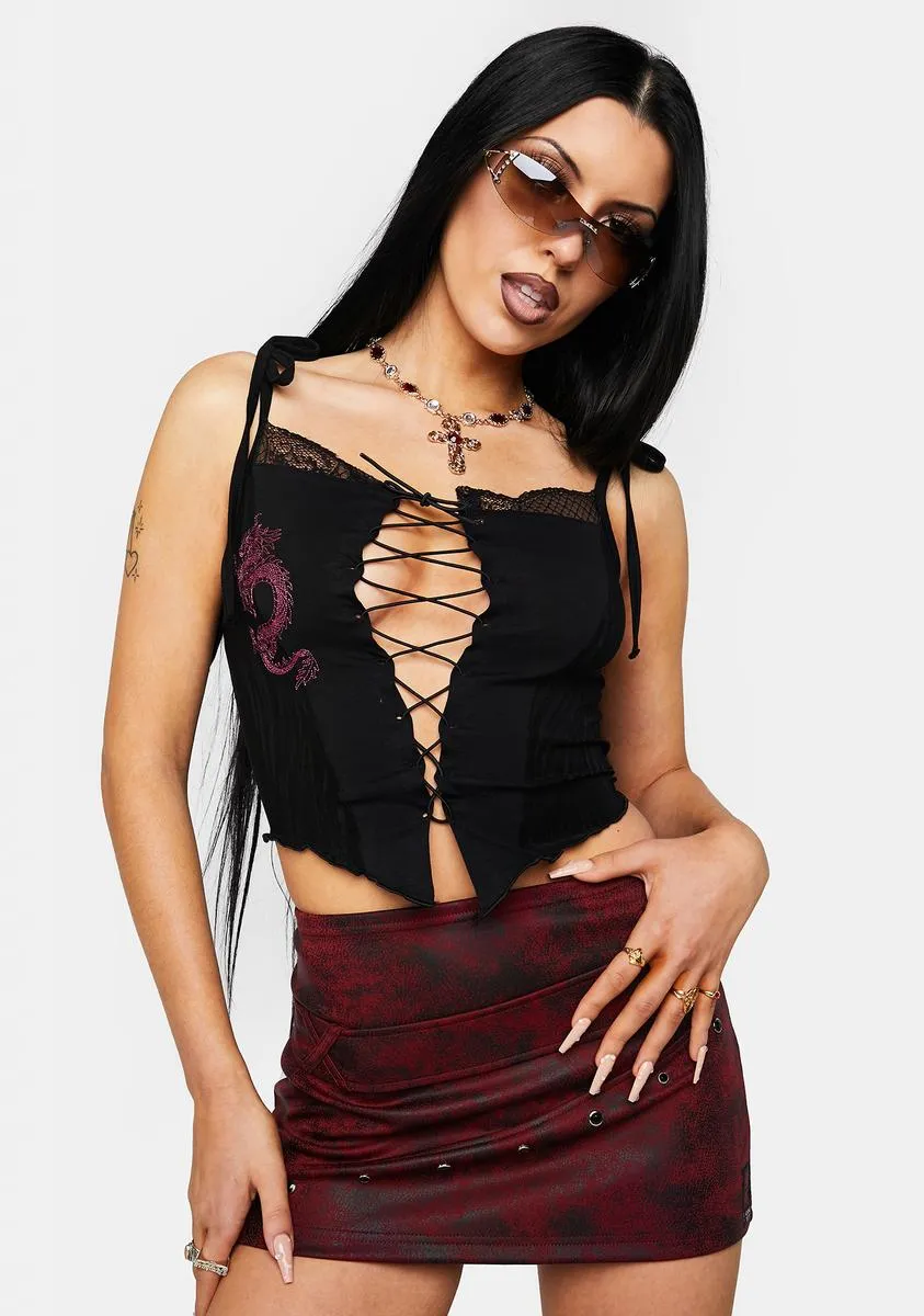 Red Cheese Mini Skirt sold by Dolls Kill product image thumbnail 2