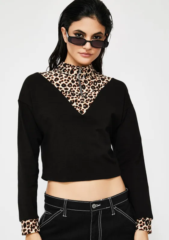 Purrr Evil Leopard Top sold by Dolls Kill