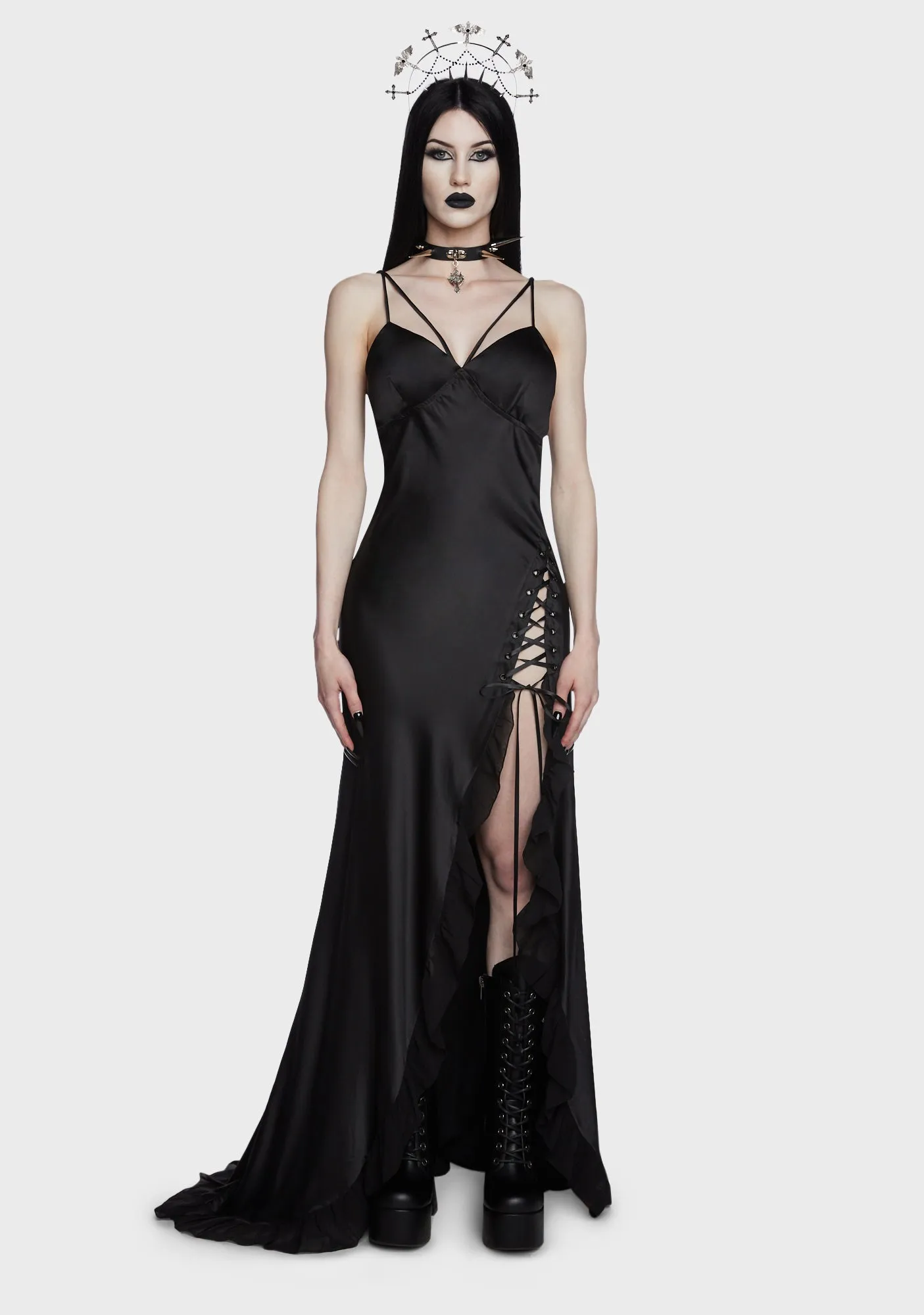 Permanent Midnight Maxi Dress sold by Dolls Kill