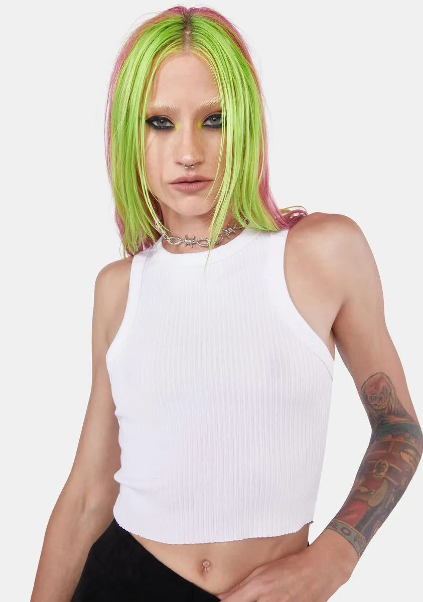 Pure Slay Life Ribbed Crop Tank sold by Dolls Kill