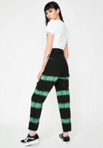Tie Dye Straight Leg Jeans sold by Dolls Kill