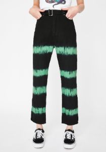 Tie Dye Straight Leg Jeans sold by Dolls Kill