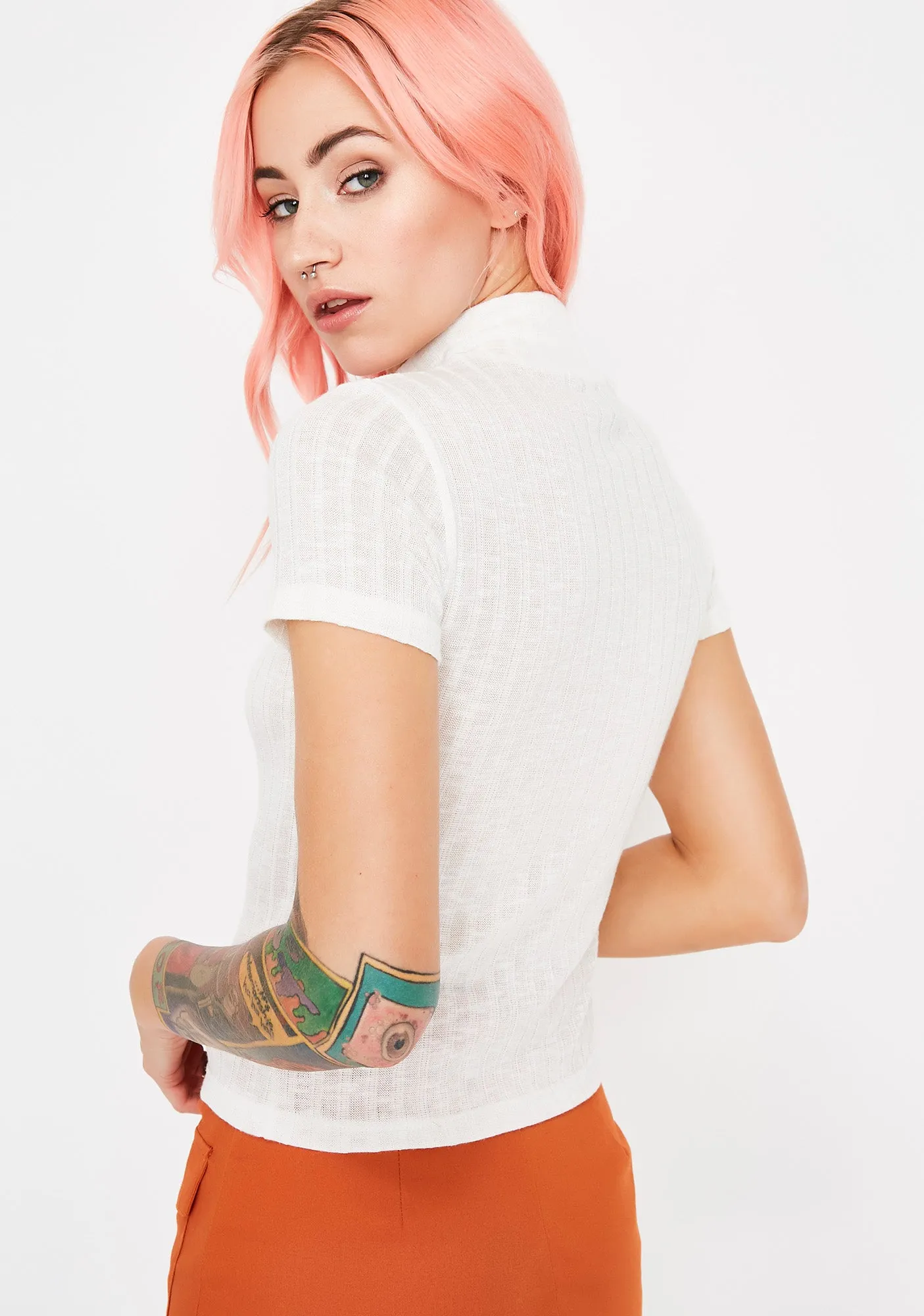 Stay Focused Ribbed Top sold by Dolls Kill product image thumbnail 4