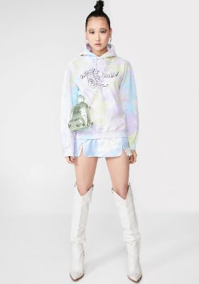 Wavy Baby Tie Dye Hoodie sold by Dolls Kill