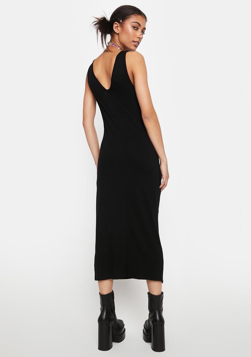 O-Ring Slit Midi Dress sold by Dolls Kill product image thumbnail 4