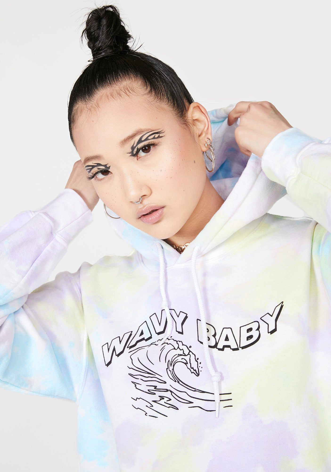 Wavy Baby Tie Dye Hoodie sold by Dolls Kill product image thumbnail 5