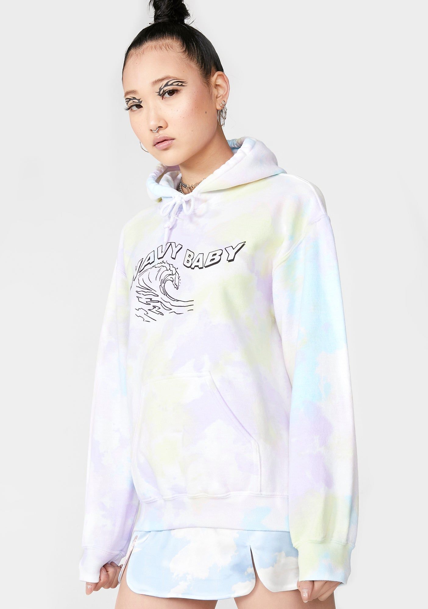 Wavy Baby Tie Dye Hoodie sold by Dolls Kill product image thumbnail 2