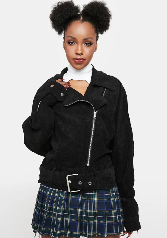 Inherent Bias Corduroy Moto Jacket sold by Dolls Kill