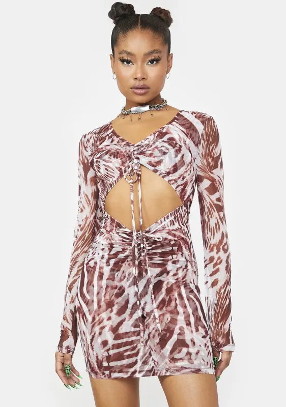 Romeo Mesh Cut Out Dress sold by Dolls Kill