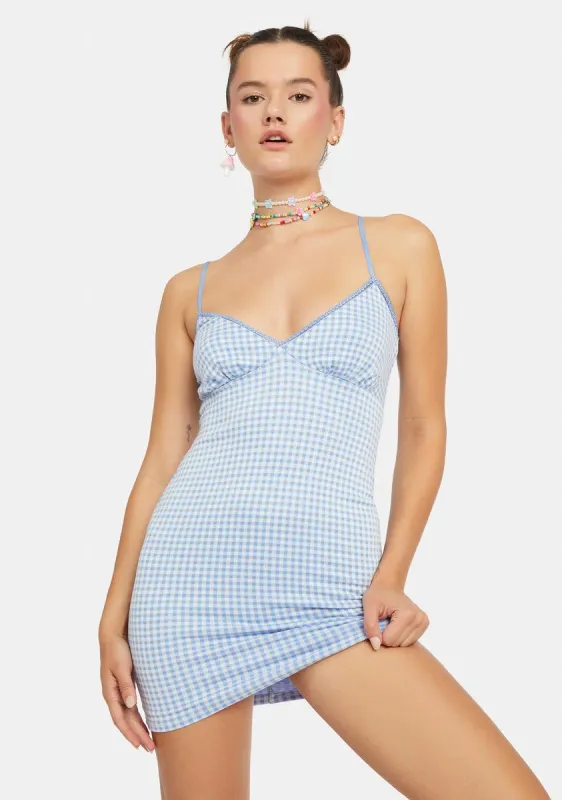 Spring Forward Gingham Bodycon Dress sold by Dolls Kill