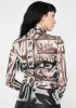 Abstract Print Mesh Top sold by Dolls Kill