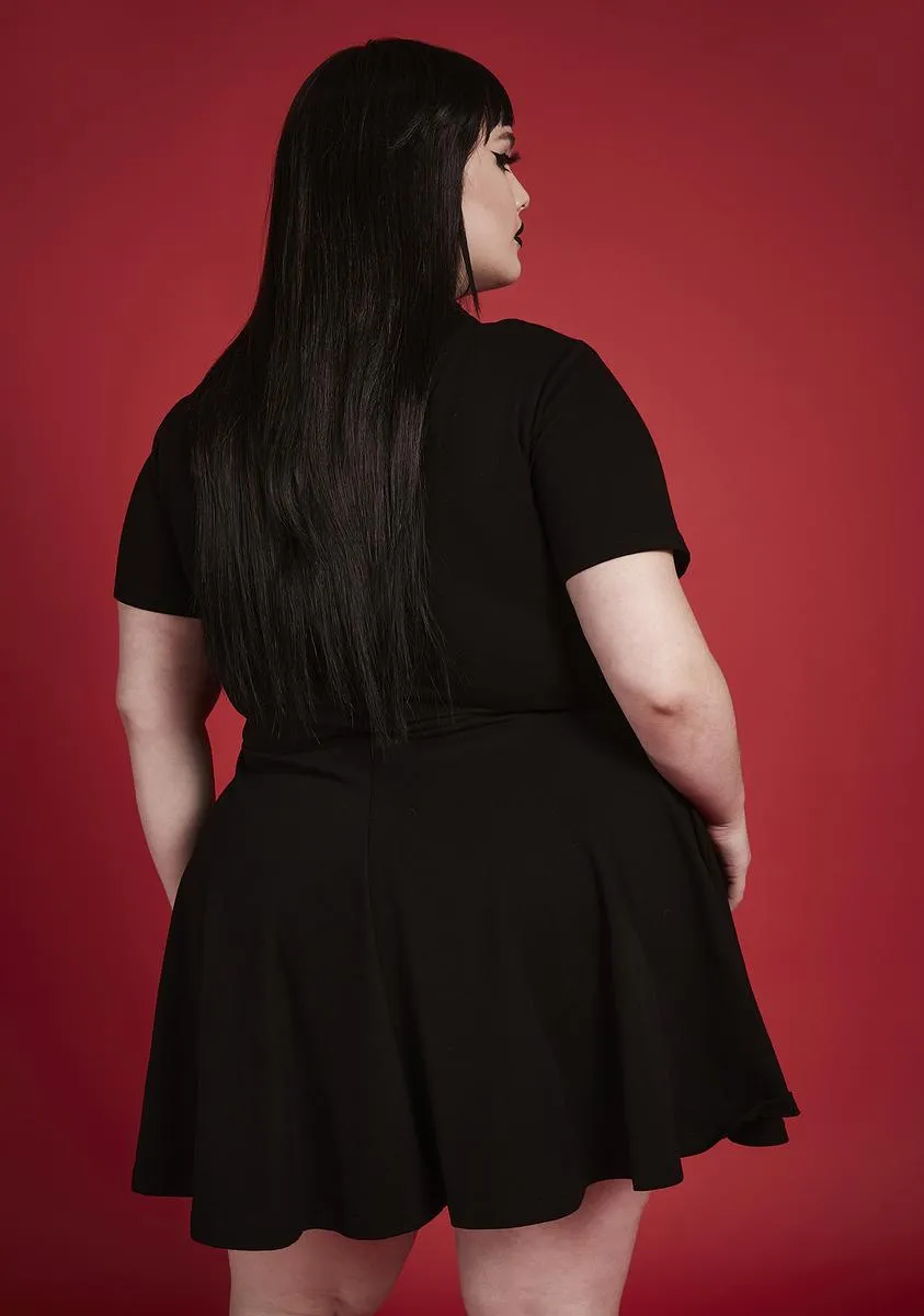 Plus Killing Time Embroidered Mini Dress sold by Dolls Kill product image thumbnail 4