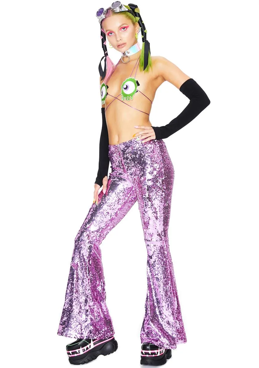 Hips Like Sugar Sequin Flares sold by Dolls Kill product image thumbnail 2