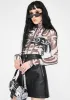 Abstract Print Mesh Top sold by Dolls Kill