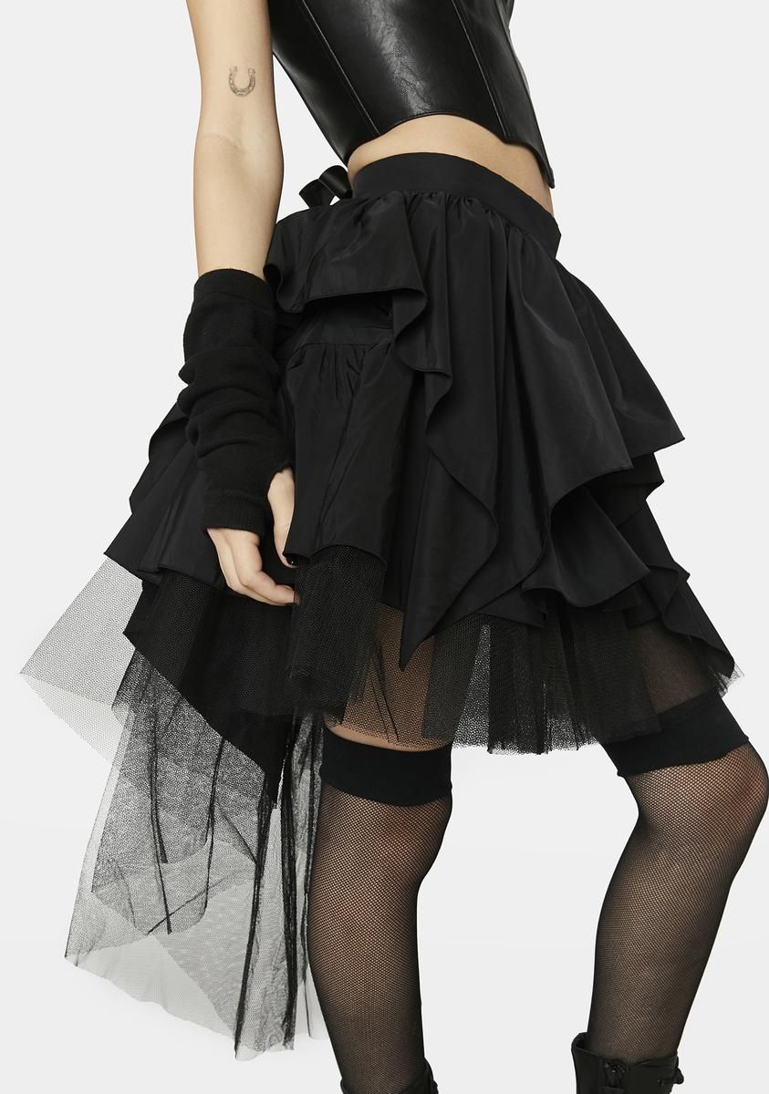 Time Will Tell Ruffle Skirt sold by Dolls Kill