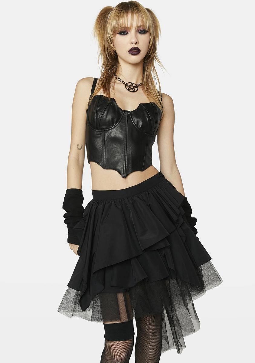 Time Will Tell Ruffle Skirt sold by Dolls Kill product image thumbnail 2