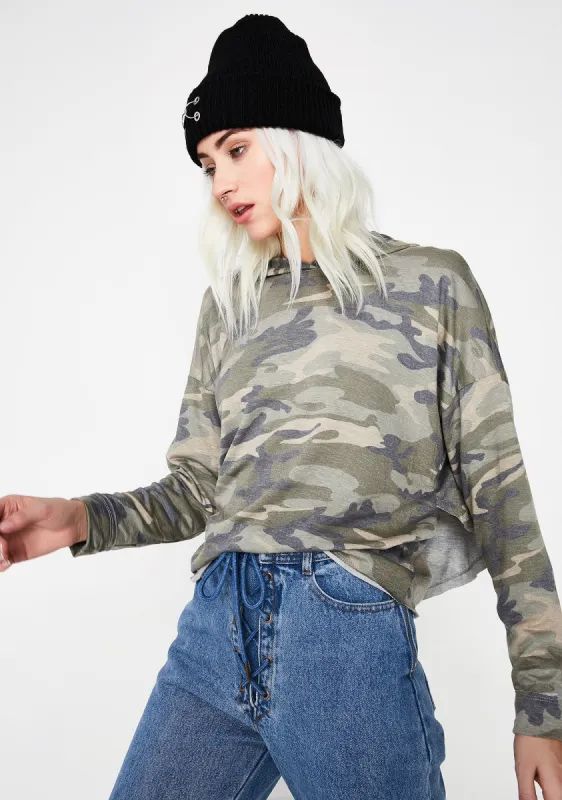 Disguise Yourself Camo Hoodie sold by Dolls Kill