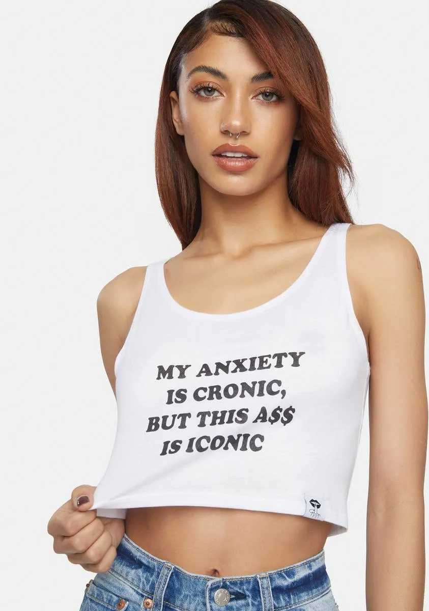 Iconic Graphic Crop Tank sold by Dolls Kill